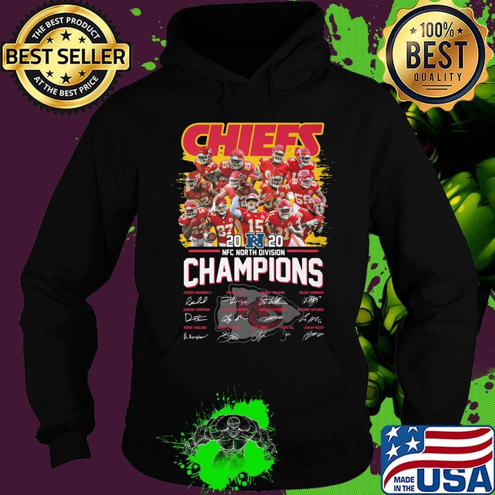 Kansas city chiefs 2020 nfc north divison champions players signatures s Hoodie Kansas city chiefs 2020 nfc north divison champions players signatures s Hoodie