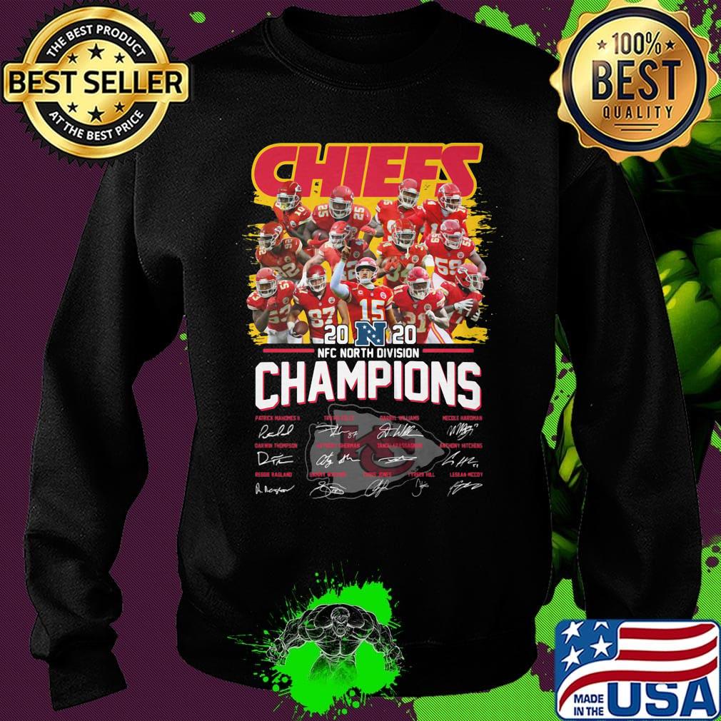 Kansas city chiefs 2020 nfc north divison champions players signatures s Sweater Kansas city chiefs 2020 nfc north divison champions players signatures s Sweater