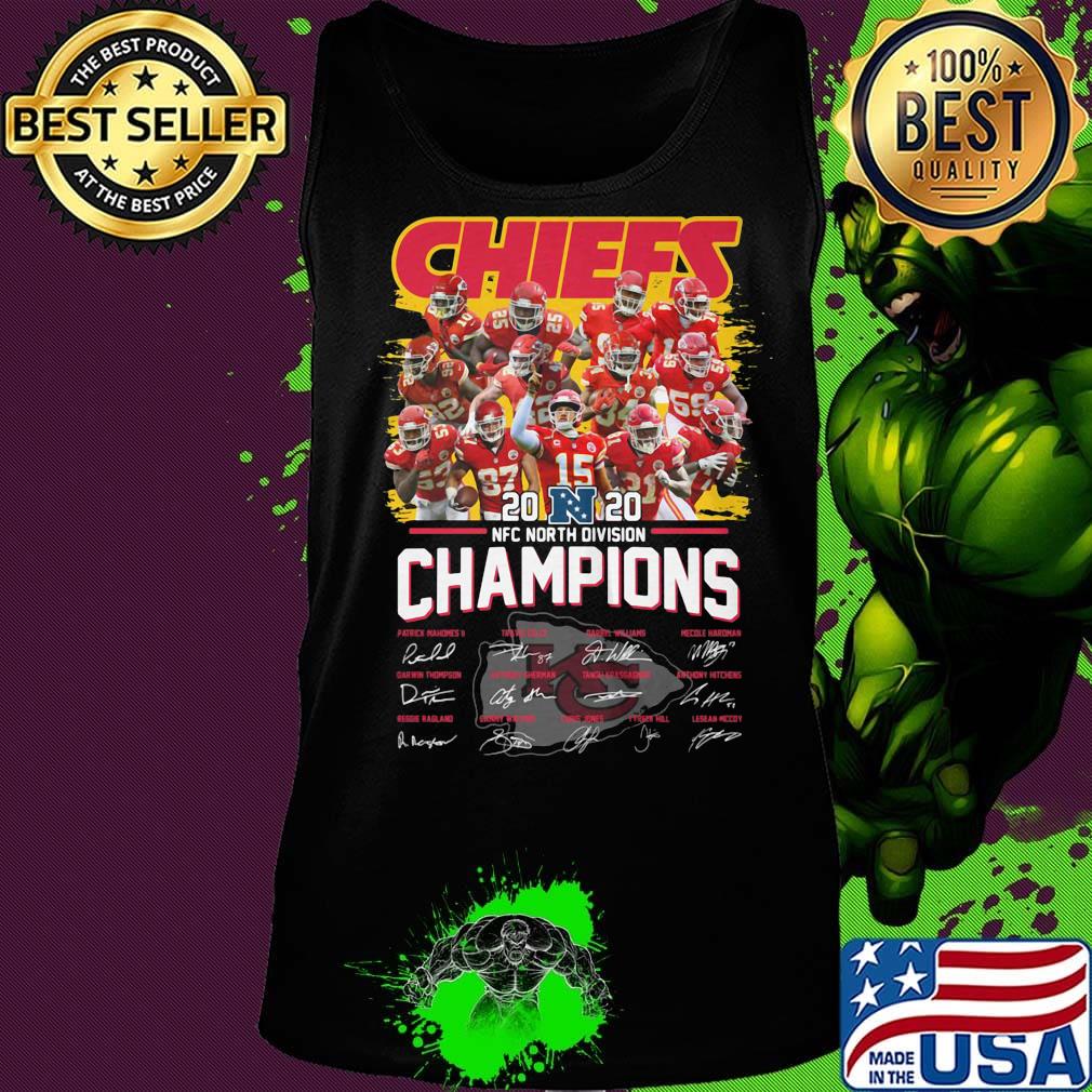 Kansas city chiefs 2020 nfc north divison champions players signatures s Tank top Kansas city chiefs 2020 nfc north divison champions players signatures s Tank top