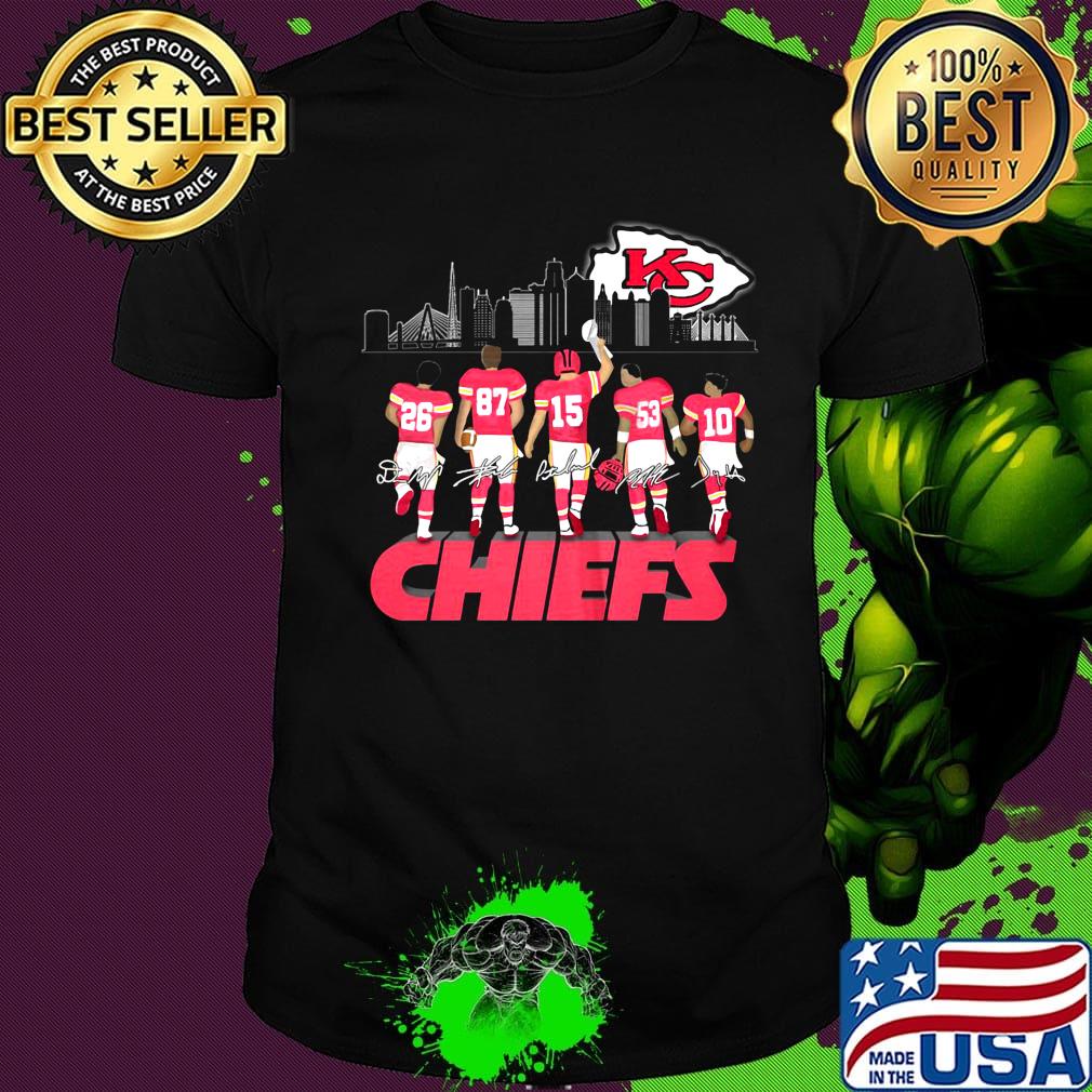Kansas city chiefs football players signatures city shirt