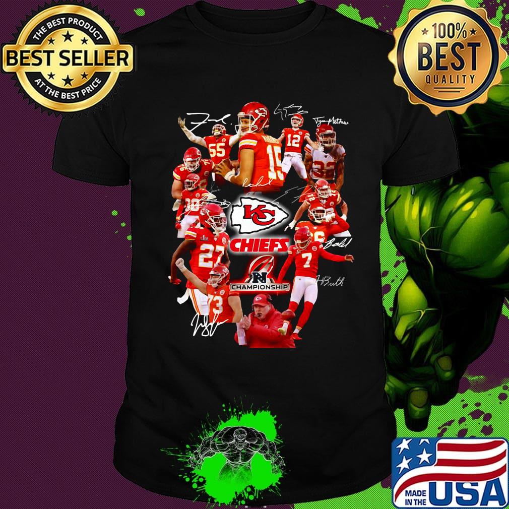 Kansas city chiefs football team signatures shirt