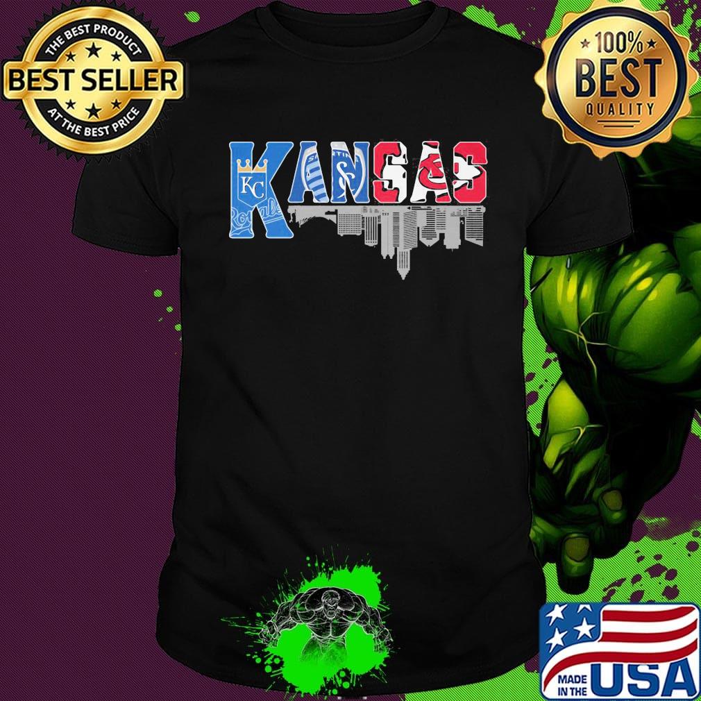 Kansas city royals and kansas city chiefs logo city shirt