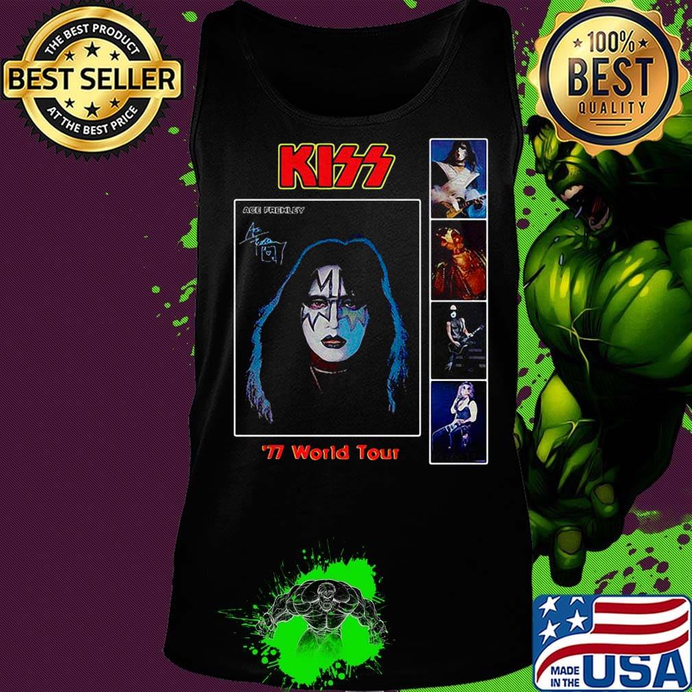 Kiss ace frehley 77 world tour signature s Tank top Kiss ace frehley 77 world tour signature s Tank top