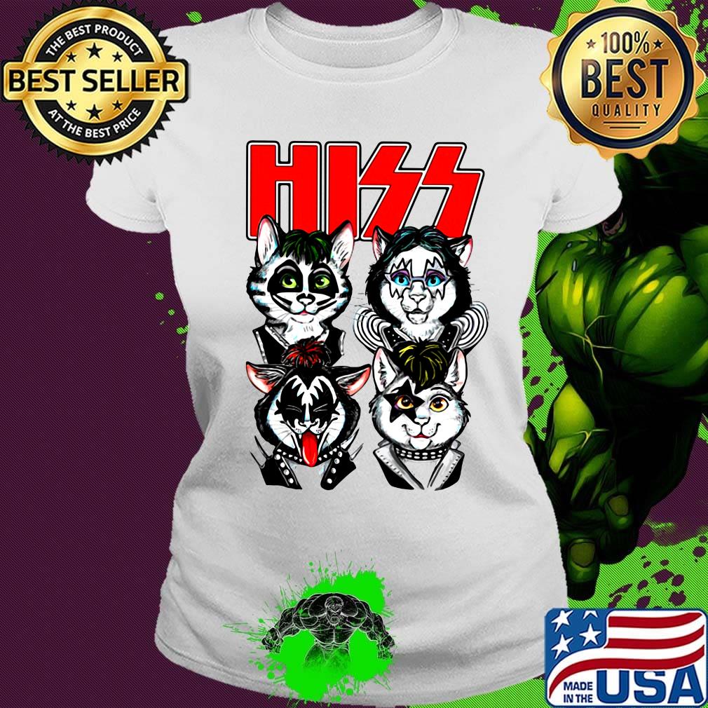 Kiss hiss cat band rock s Ladies tee Kiss hiss cat band rock s Ladies tee