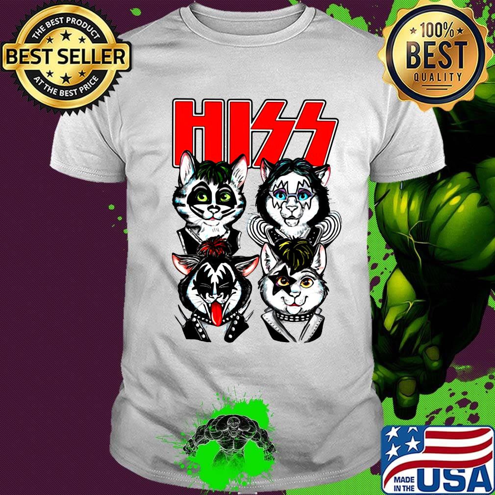 Kiss hiss cat band rock shirt