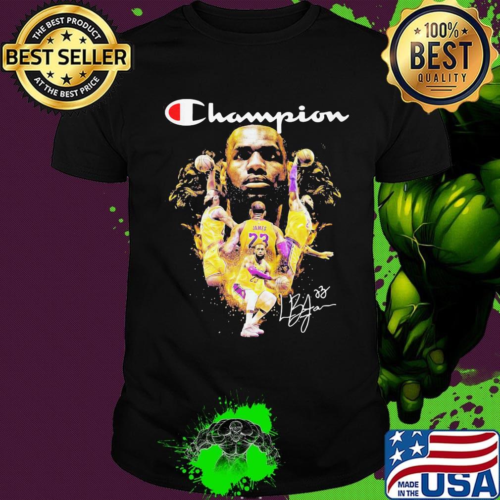 Lebron james los angeles lakers team basketball player signature shirt