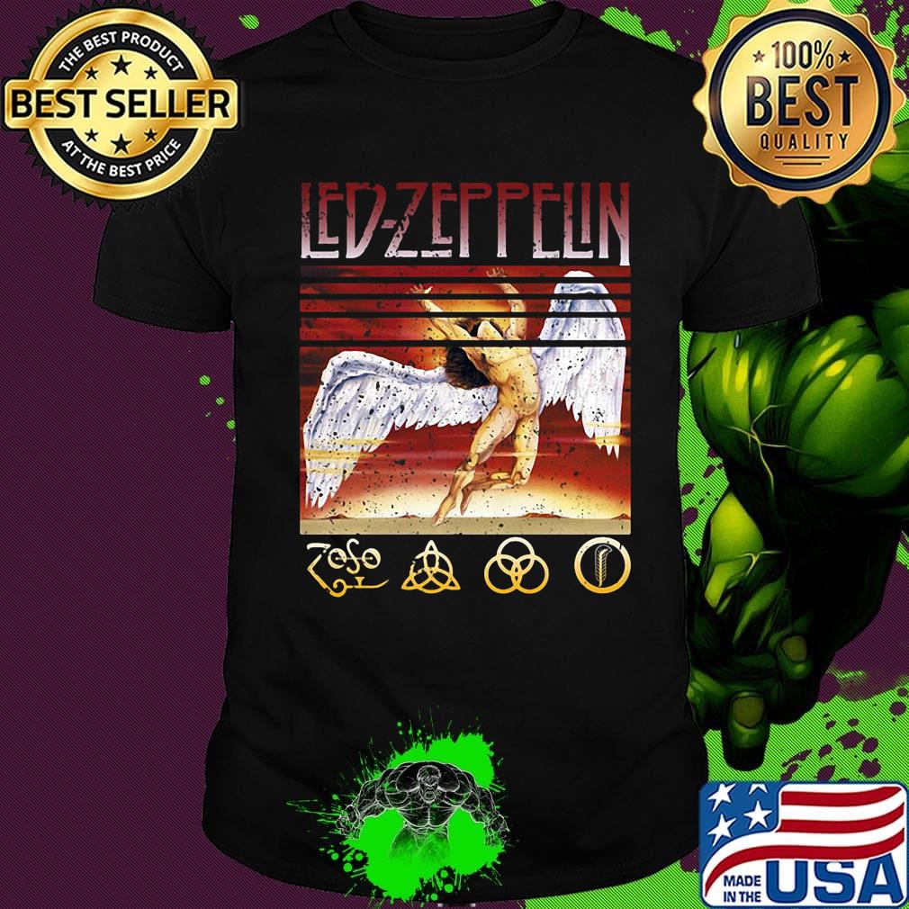 Led zeppelin swan song vintage retro shirt