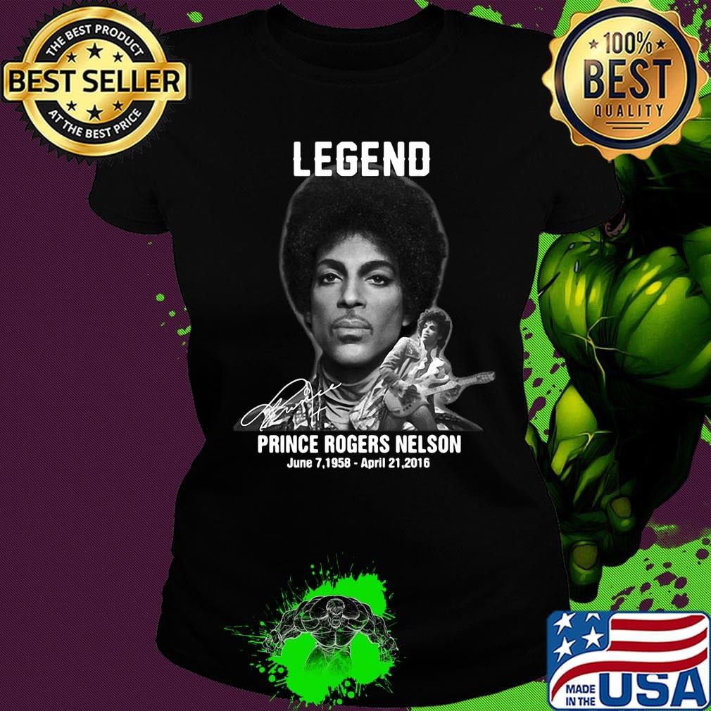 Legend prince rogers nelson 1958 2016 signature guitar s Ladies tee Legend prince rogers nelson 1958 2016 signature guitar s Ladies tee