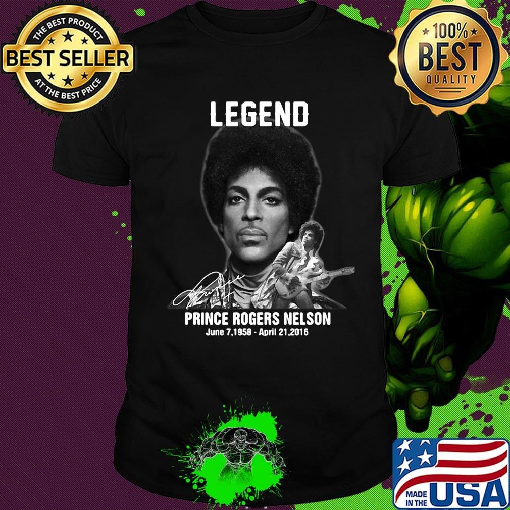 Legend prince rogers nelson 1958 2016 signature guitar shirt Legend prince rogers nelson 1958 2016 signature guitar shirt