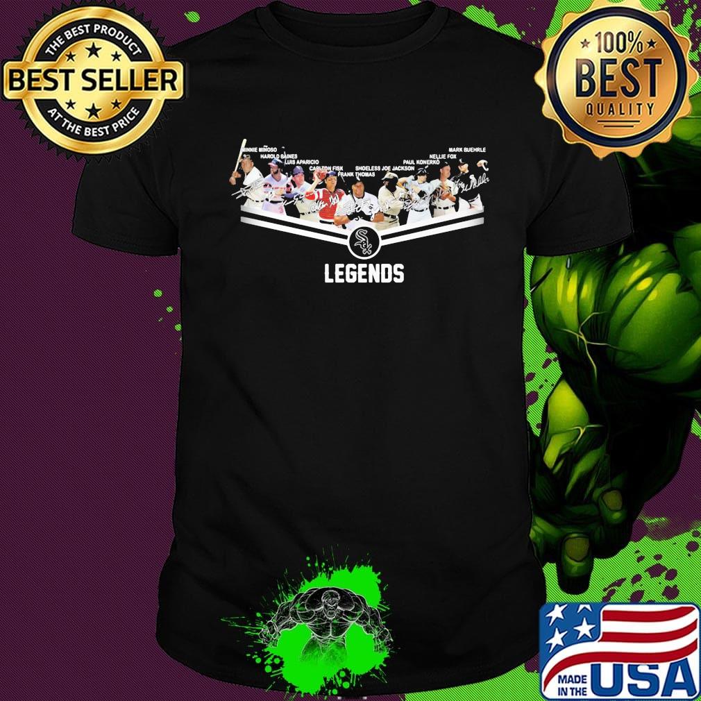 Legends chicago white sox baseball team players signatures shirt