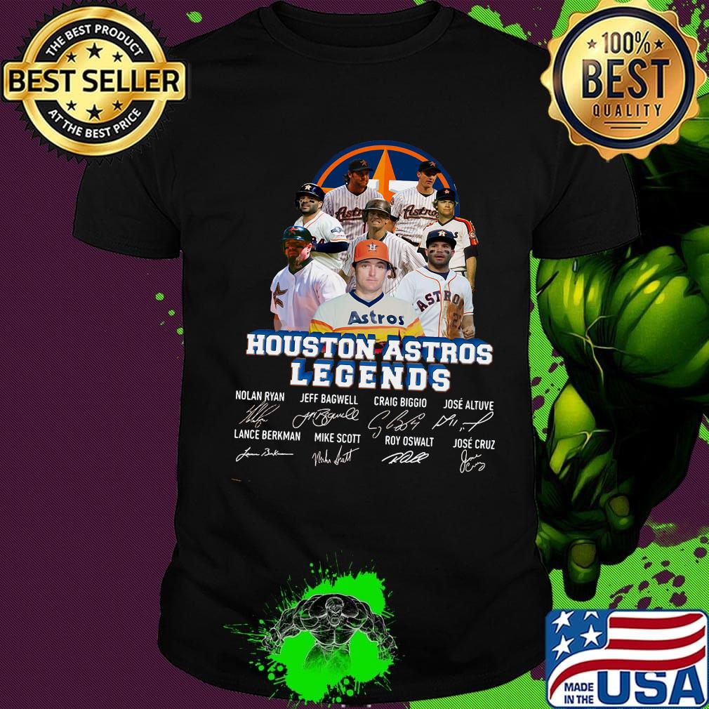 Legends houston astros baseball team players signatures shirt