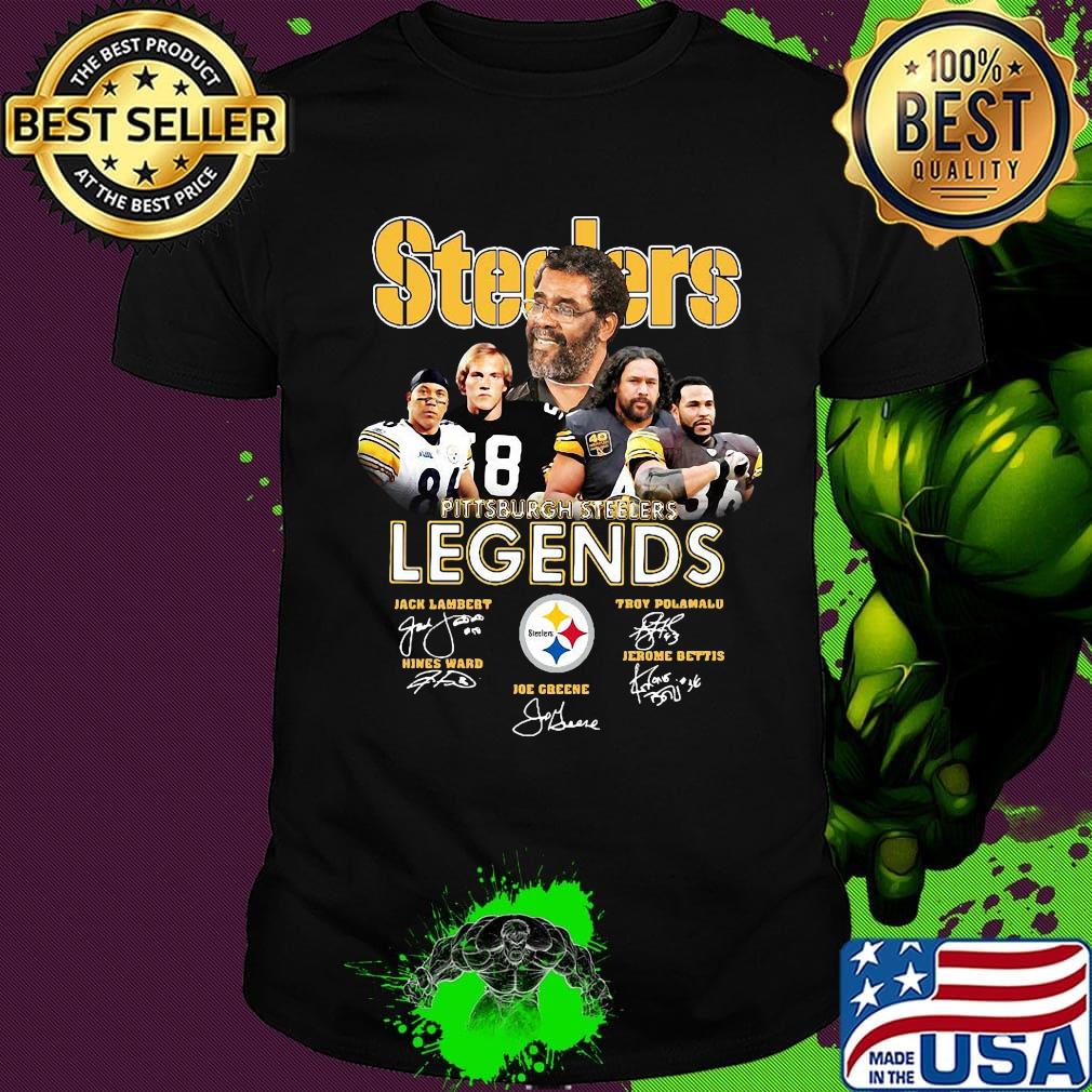 Legends pittsburgh steelers football team players signatures shirt