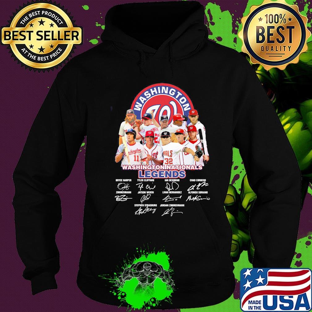 Legends washington nationals baseball team players signatures s Hoodie Legends washington nationals baseball team players signatures s Hoodie
