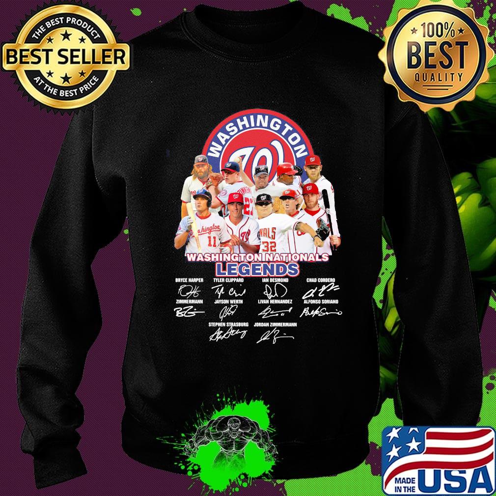Legends washington nationals baseball team players signatures s Sweater Legends washington nationals baseball team players signatures s Sweater