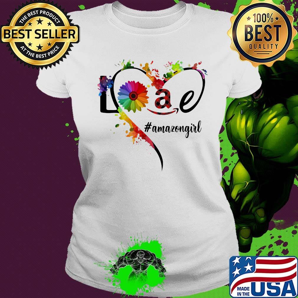 Lgbt love amazon girl flower heart s Ladies tee Lgbt love amazon girl flower heart s Ladies tee