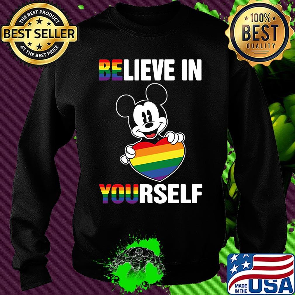 Lgbt mickey mouse hug heart believe in yourself s Sweater Lgbt mickey mouse hug heart believe in yourself s Sweater
