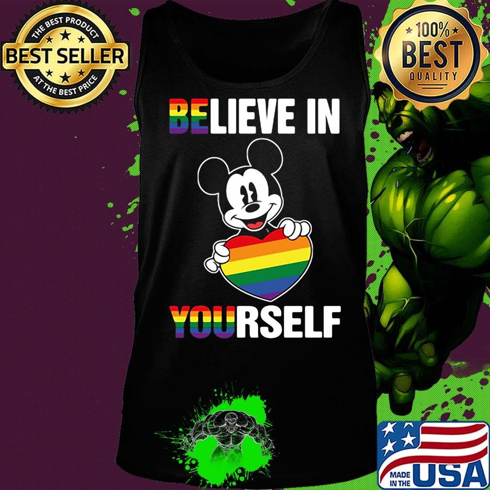 Lgbt mickey mouse hug heart believe in yourself s Tank top Lgbt mickey mouse hug heart believe in yourself s Tank top
