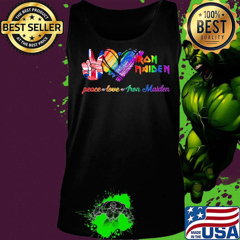 Lgbt peace love iron maiden s Tank top Lgbt peace love iron maiden s Tank top