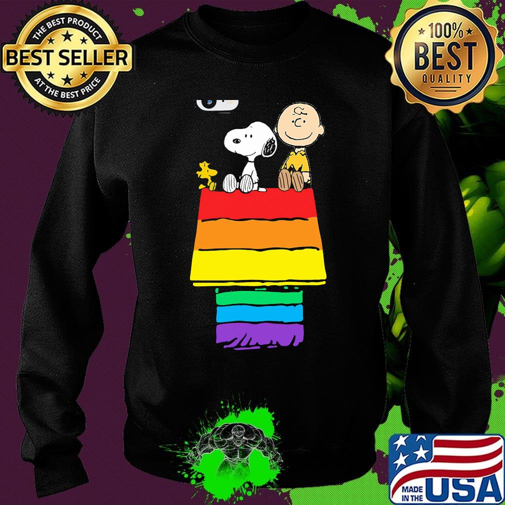 Lgbt rainbow snoopy charlie brown and woodstock house s Sweater Lgbt rainbow snoopy charlie brown and woodstock house s Sweater