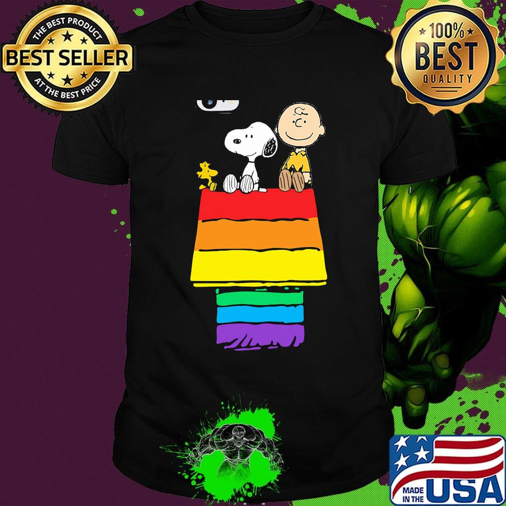 Lgbt rainbow snoopy charlie brown and woodstock house shirt Lgbt rainbow snoopy charlie brown and woodstock house shirt