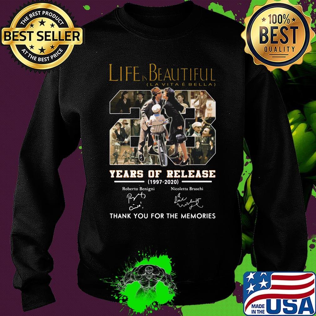 Life is beautiful slavita 23 years of release 1997 2020 thank you for the memories signatures s Sweater Life is beautiful slavita 23 years of release 1997 2020 thank you for the memories signatures s Sweater
