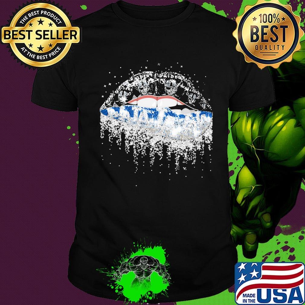 Lips los angeles raiders and los angeles dodgers shirt