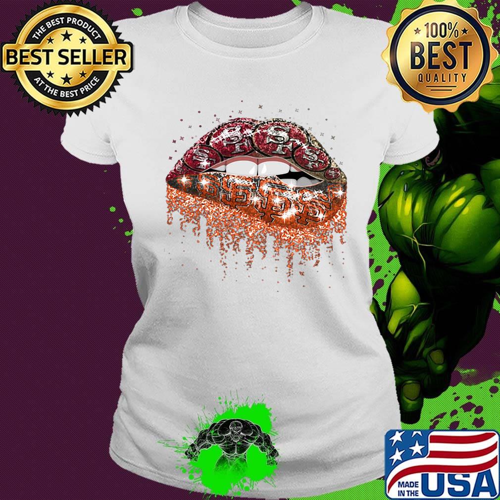 Lips san francisco 49ers and san francisco giants s Ladies tee Lips san francisco 49ers and san francisco giants s Ladies tee