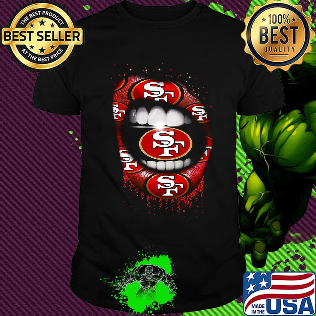 Lips san francisco 49ers football shirt