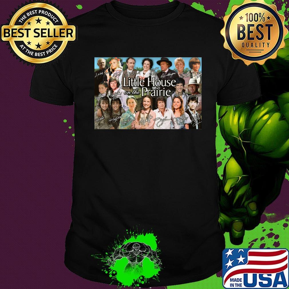Little house prairie movie characters signatures shirt