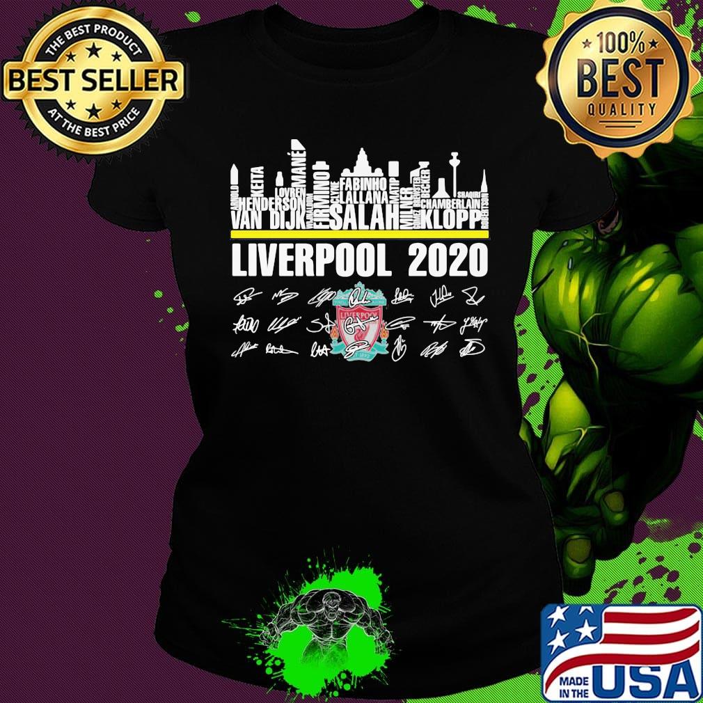 Liverpool 2020 players signatures s Ladies tee Liverpool 2020 players signatures s Ladies tee