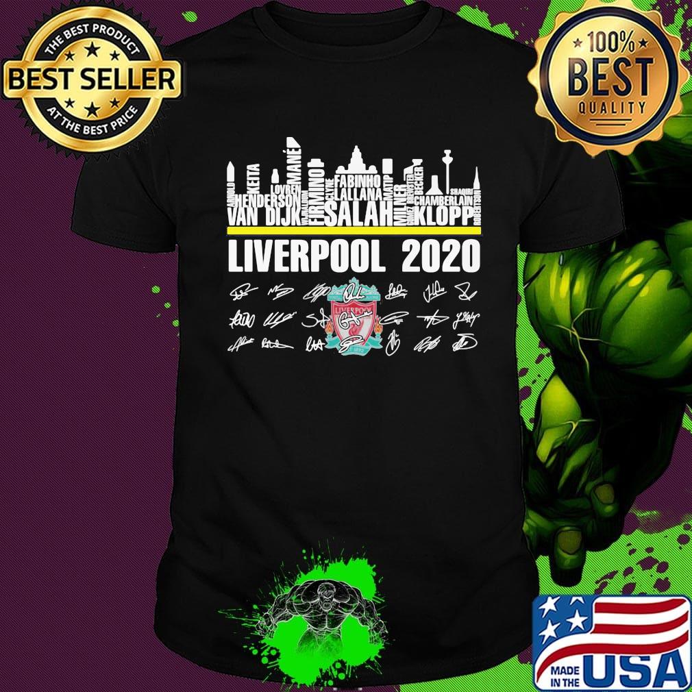 Liverpool 2020 players signatures shirt Liverpool 2020 players signatures shirt