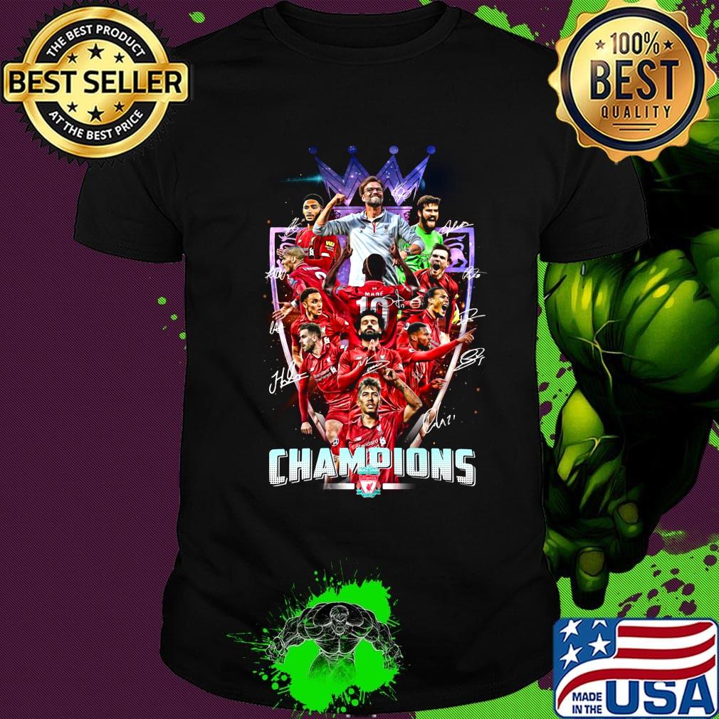 Liverpool fc premier league champions signatures light shirt Liverpool fc premier league champions signatures light shirt