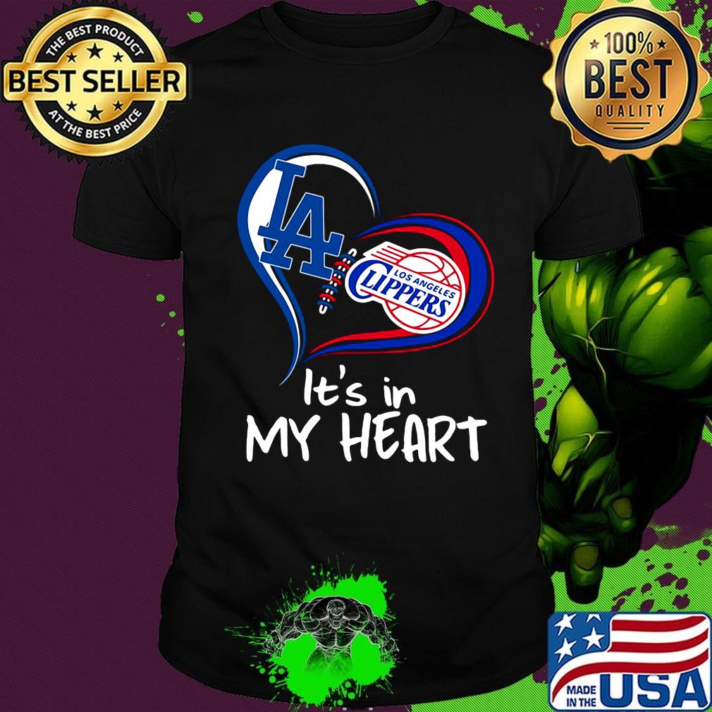 Los angeles dodgers and los angeles clippers it's in my heart shirt