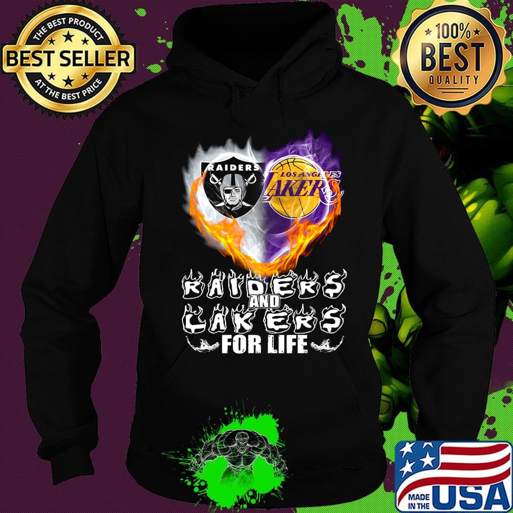 Los angeles raiders and los angeles lakers for life heart s Hoodie Los angeles raiders and los angeles lakers for life heart s Hoodie