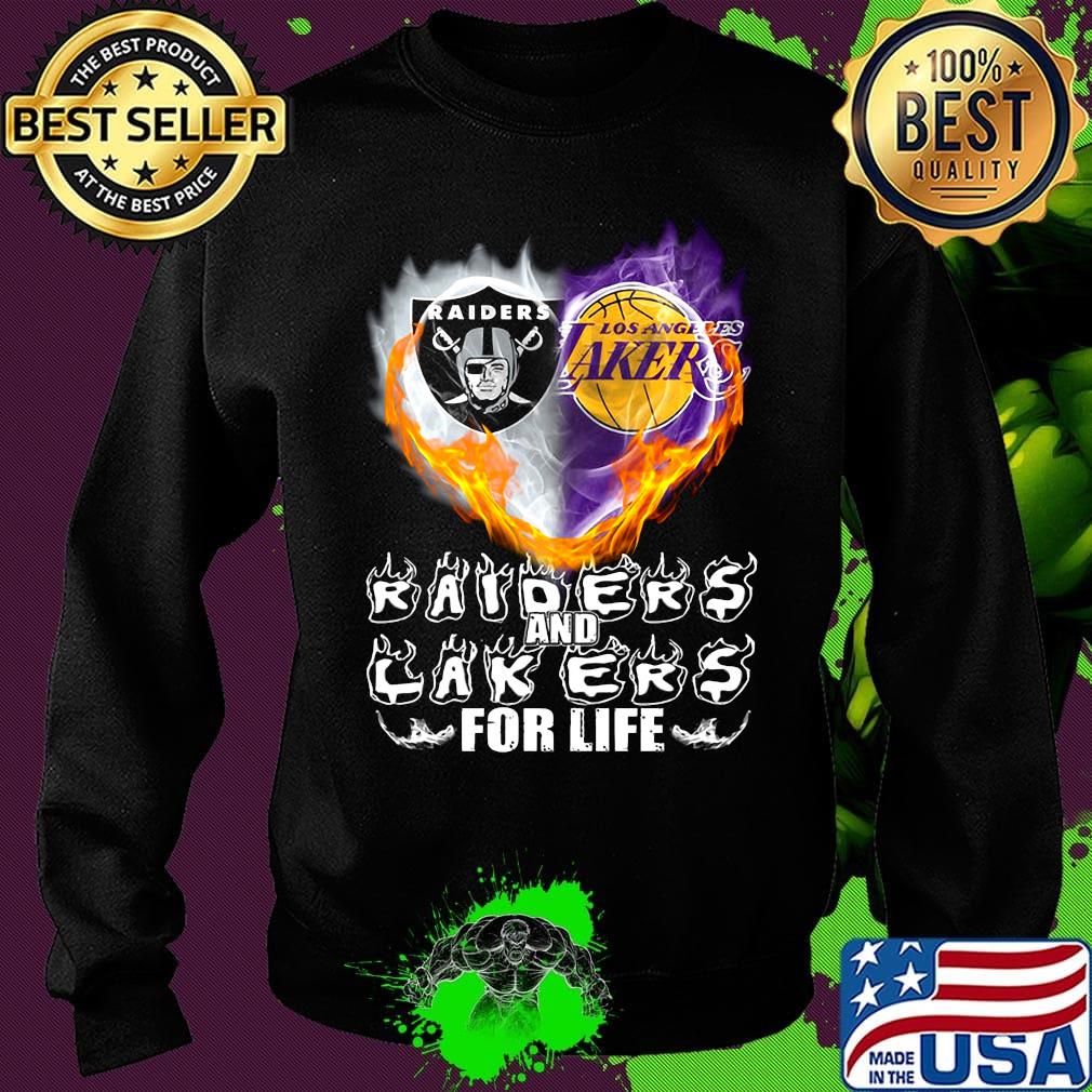 Los angeles raiders and los angeles lakers for life heart s Sweater Los angeles raiders and los angeles lakers for life heart s Sweater