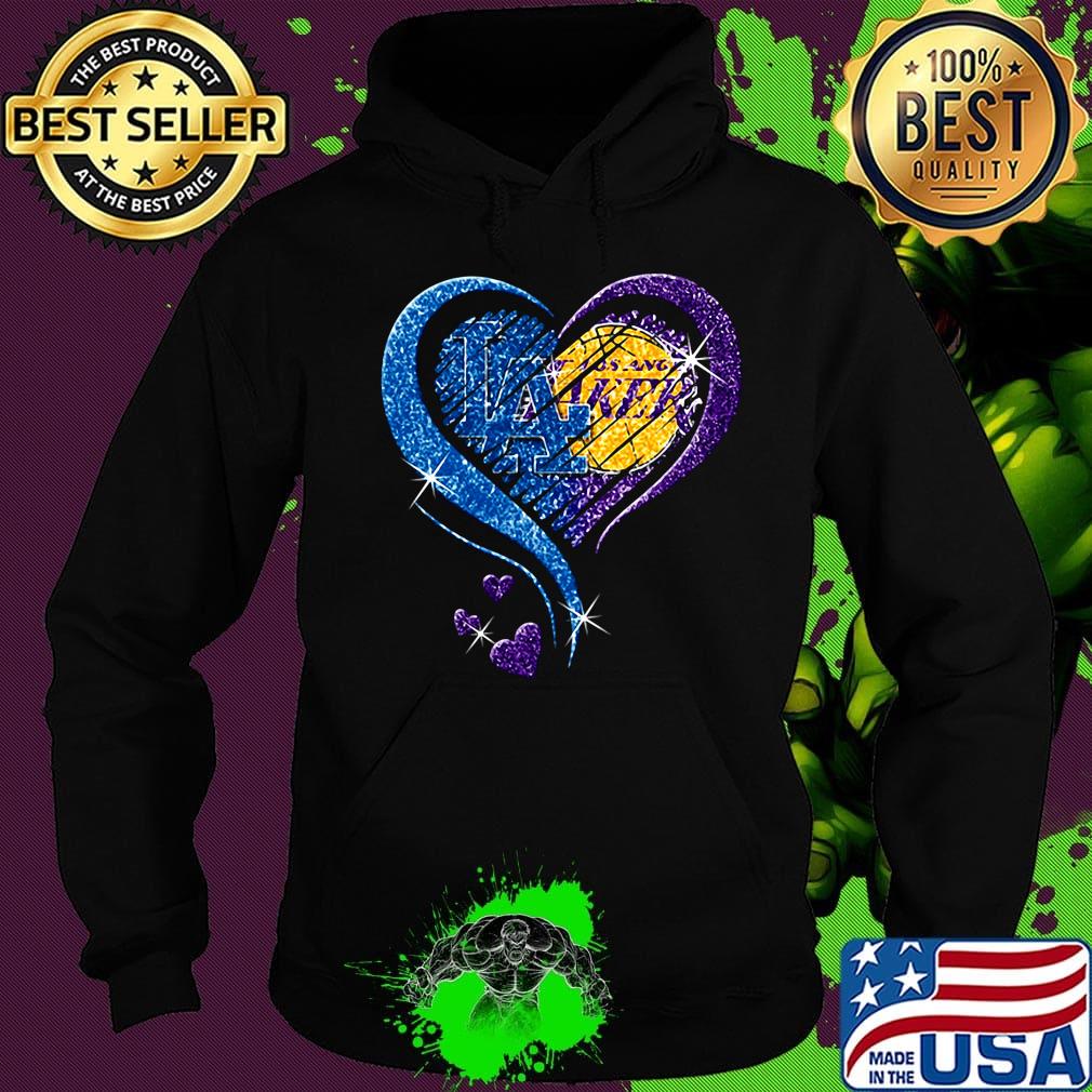 Los angeles raiders and los angeles lakers hearts diamond s Hoodie Los angeles raiders and los angeles lakers hearts diamond s Hoodie