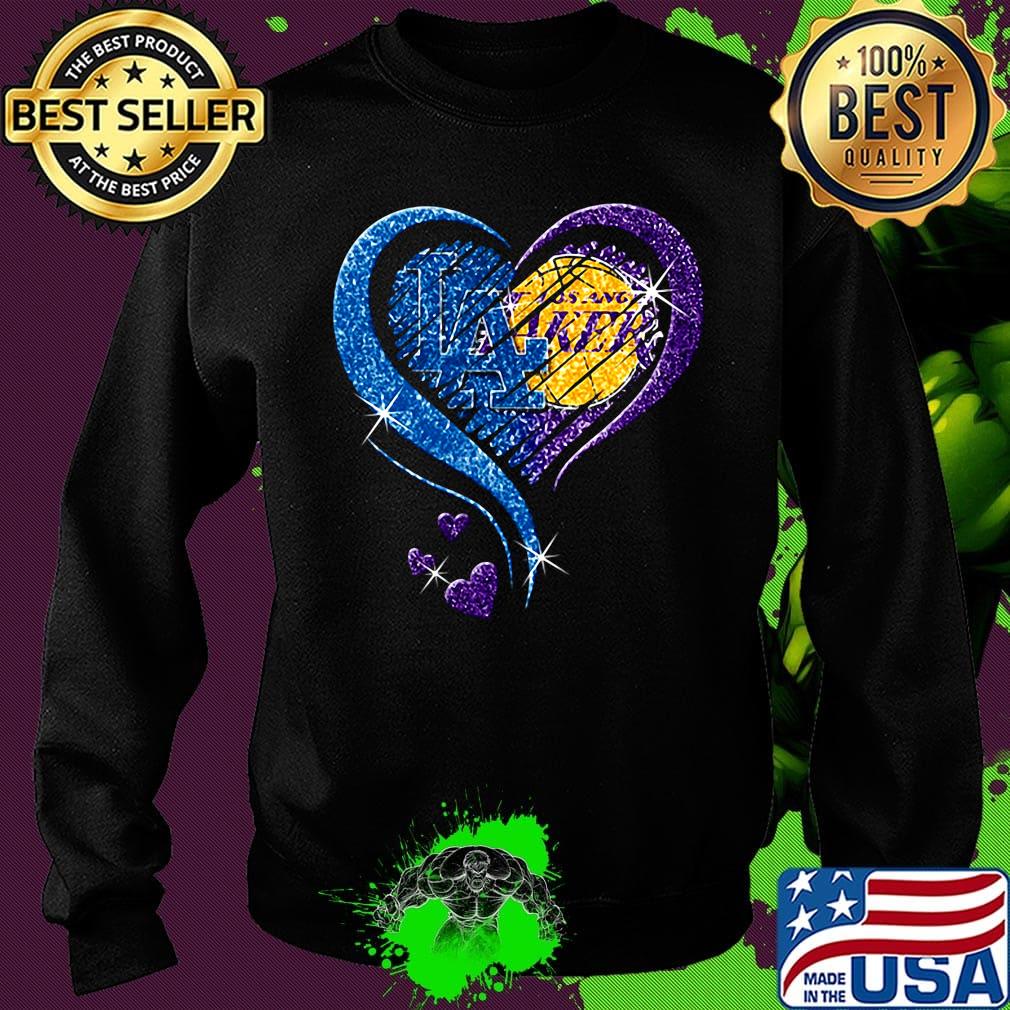 Los angeles raiders and los angeles lakers hearts diamond s Sweater Los angeles raiders and los angeles lakers hearts diamond s Sweater