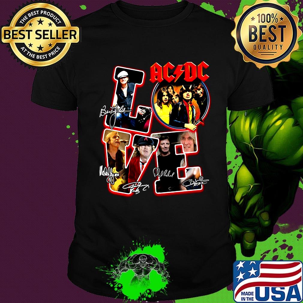 Love AC DC signature shirt