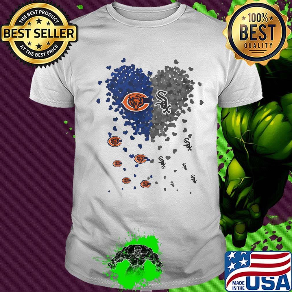 Love chicago bears and chicago white sox hearts shirt Love chicago bears and chicago white sox hearts shirt