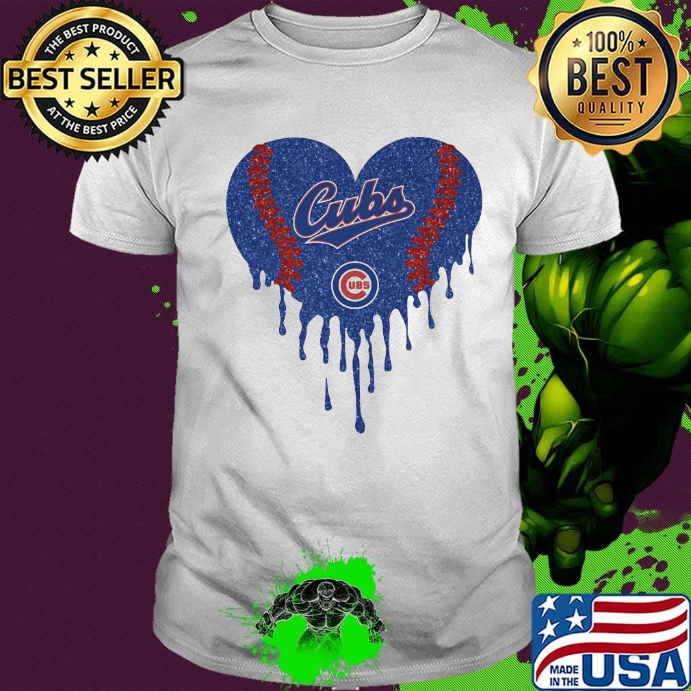 Love chicago cubs baseball heart diamond shirt