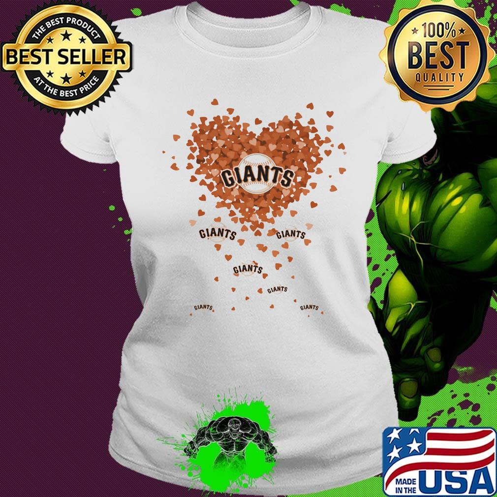 Love new york giants baseball hearts s Ladies tee Love new york giants baseball hearts s Ladies tee