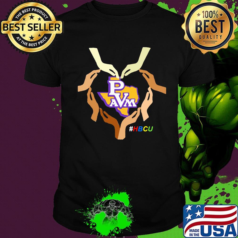 Love prairie view a&m university hbcu color skin heart black lives matter shirt