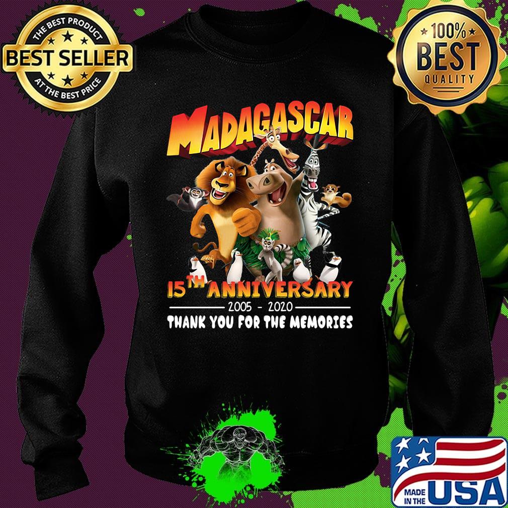 Madagascar 15th anniversary 2005 2020 thank you for the memories s Sweater Madagascar 15th anniversary 2005 2020 thank you for the memories s Sweater