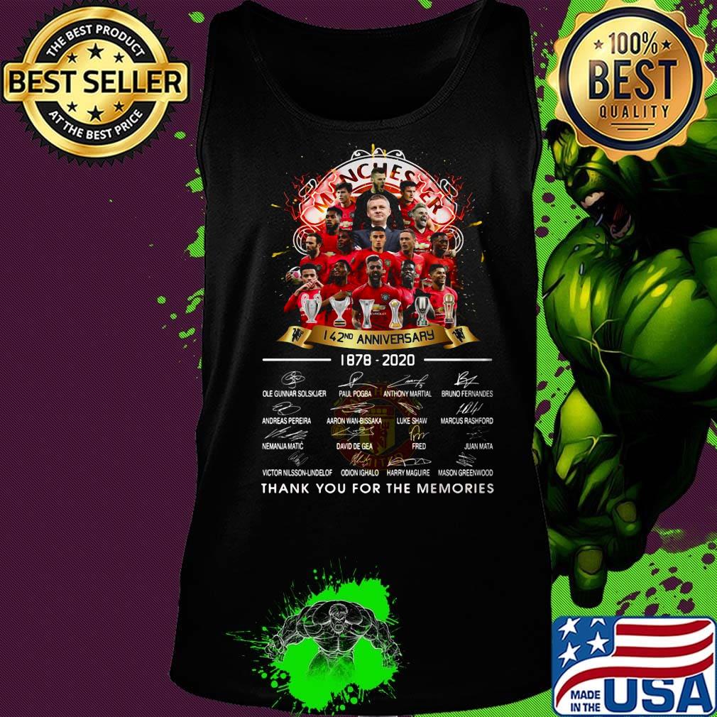 Manchester 142nd anniversary 1878-2020 thank you for the memories signature s Tank top Manchester 142nd anniversary 1878-2020 thank you for the memories signature s Tank top