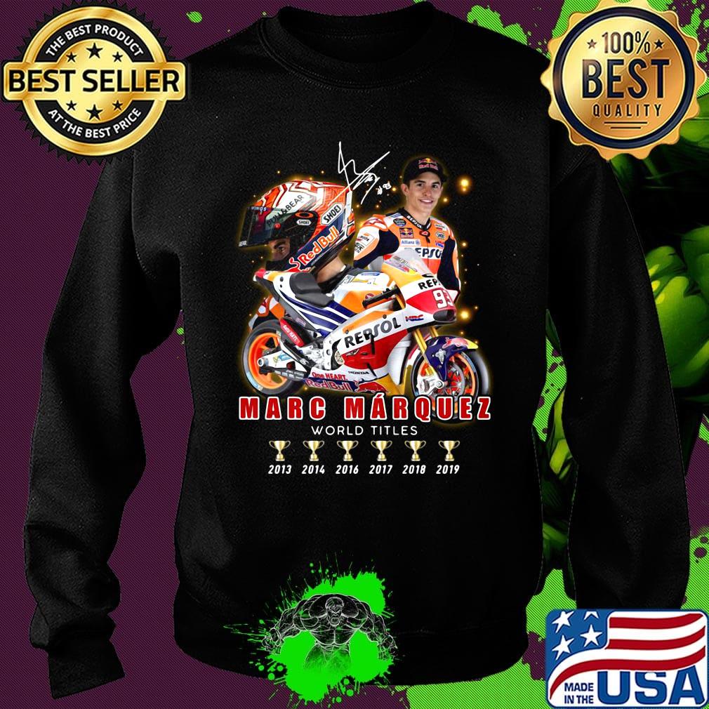Marc marquez world titles champions signature s Sweater Marc marquez world titles champions signature s Sweater