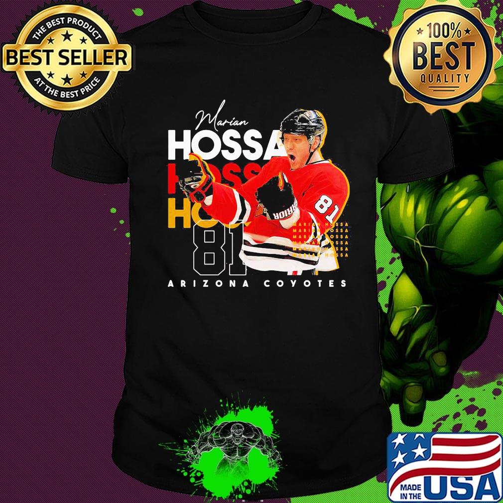 Marian hossa 81 arizona coyotes hockey team shirt