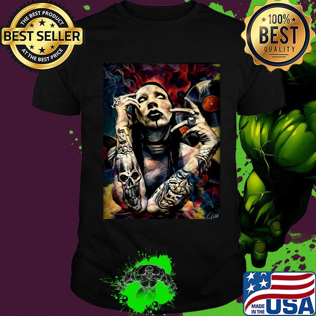 Marilyn manson art poster shirt