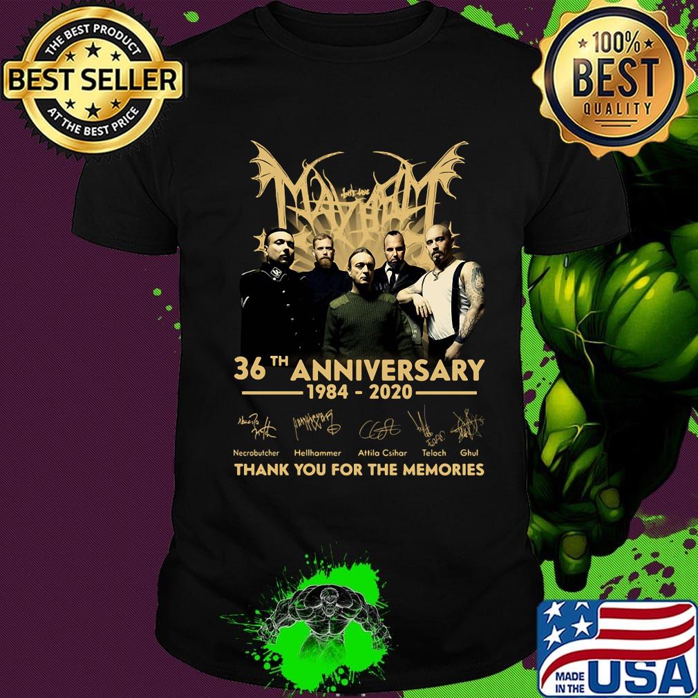 May bat 36th anniversary 1984 2020 thank you for the memories signatures shirt