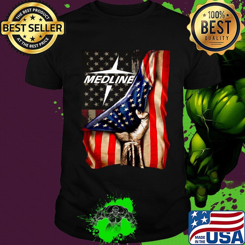 Medline logo american flag independence day shirt