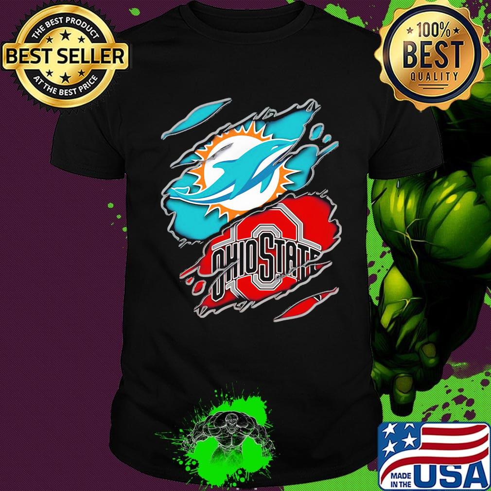 Miami dolphins and ohio state buckeyes shirt